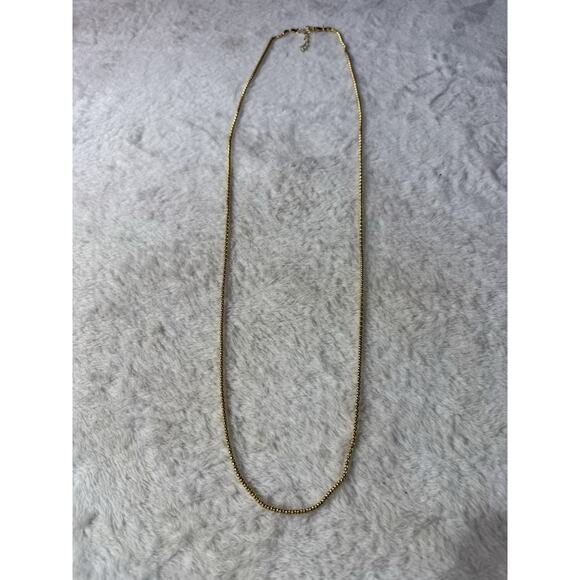 Bronzallure Gold Plated Popcorn Link Chain Signed B Italy 36” Layering Necklace - Picture 3 of 5